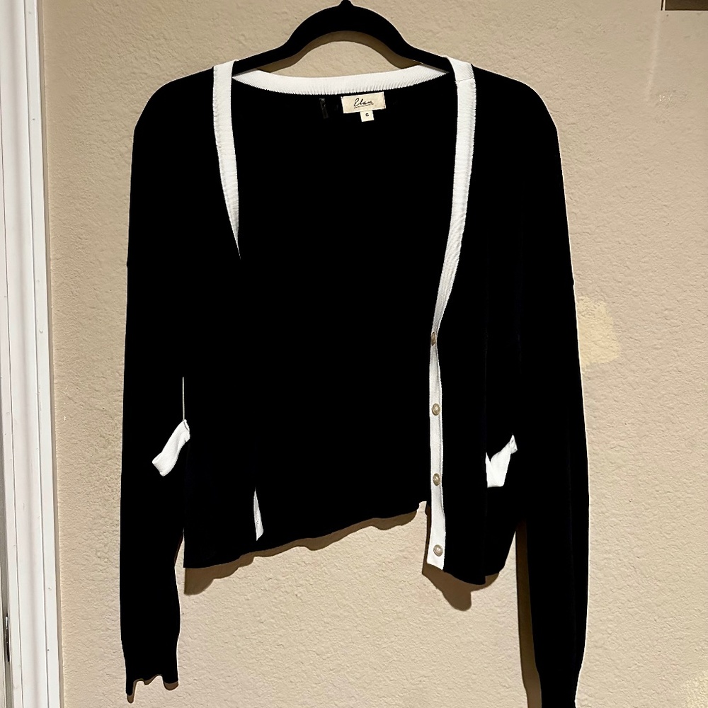 Elan Black/White women’s cardigan